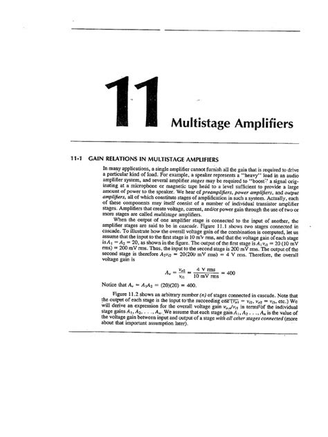 Multistage Amplifiers | PDF