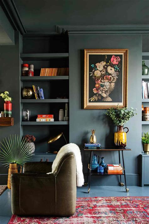 4 Reasons to Go Bold: Dark Paint Color Ideas - Forrester Home | Dark living rooms, Living decor ...