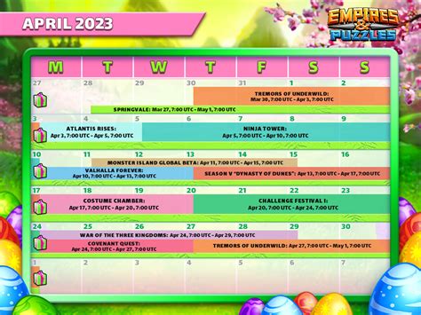 April 2023 TENTATIVE Calendar (Trials, Rare Quests, Mirages Of Omega, Aether Summon, Springvale ...