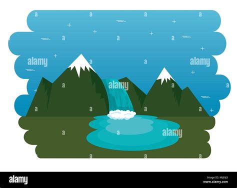 Snow in canada scene Stock Vector Images - Alamy