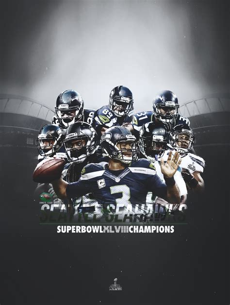 Seattle Seahawks - Super Bowl XLVIII Poster by TheHawkeyeStudio on ...