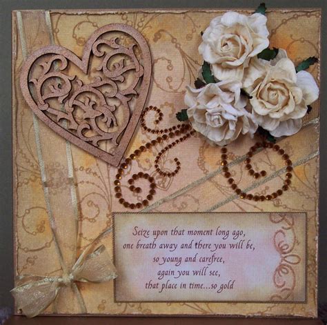 Whitch Craft: Vintage Golden Wedding Anniversary card and a handmade rose