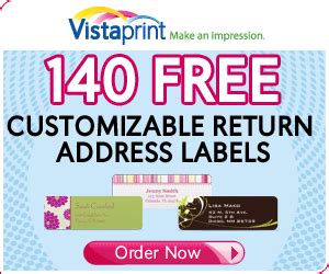 Vistaprint FREE Return Address Labels