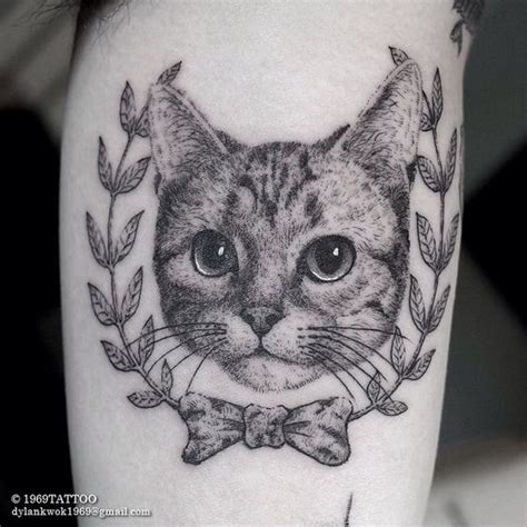 Visage chat | Cat face tattoos, Cat tattoo, Bow tattoo