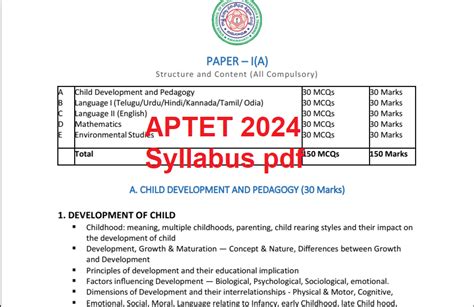 Ap Tet Syllabus 2024 Pdf Download In Telugu - Ardeen Analiese