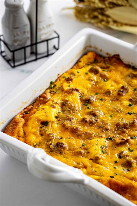 Overnight Sausage Breakfast Casserole (easy!) | Heavenly Home Cooking