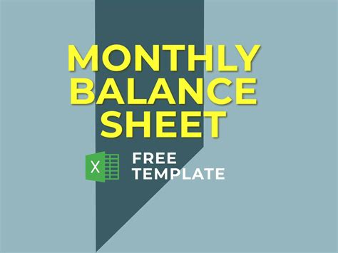 Monthly Balance Sheet Excel Template | eFinancialModels