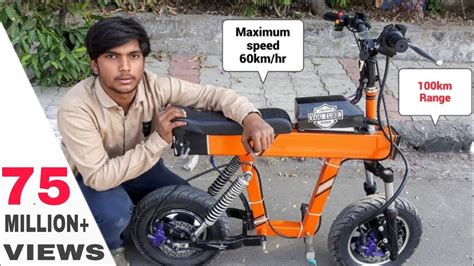 How To Make Mini Electric Motorcycle At Home || DIY PROJECT | Beginners Guide | Creative science ...