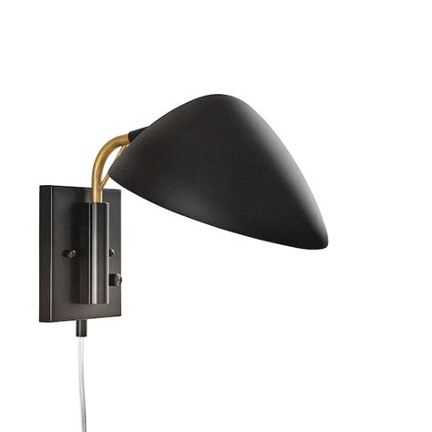 Kichler Rico 7.14-in W 1-Light Matte Black Mid-century Incandescent Wall Sconce in the Wall ...