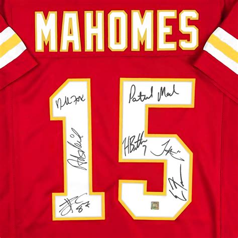 Kansas City Chiefs // Patrick Mahomes + Team Signed Jersey (Signed ...