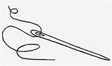 Needle And Thread Spool Drawing Sketch Coloring Page sketch template