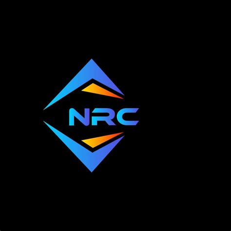 NRC abstract technology logo design on Black background. NRC creative ...