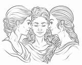 Hecate Goddess Of Magic Coloring Pages  Greek Mythology sketch template