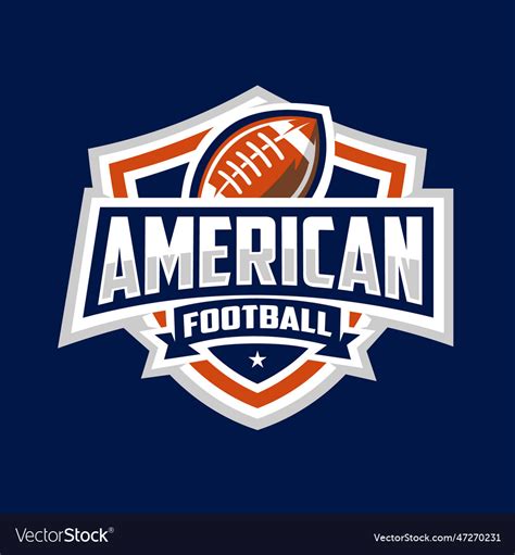 American football art logo design isolated Vector Image