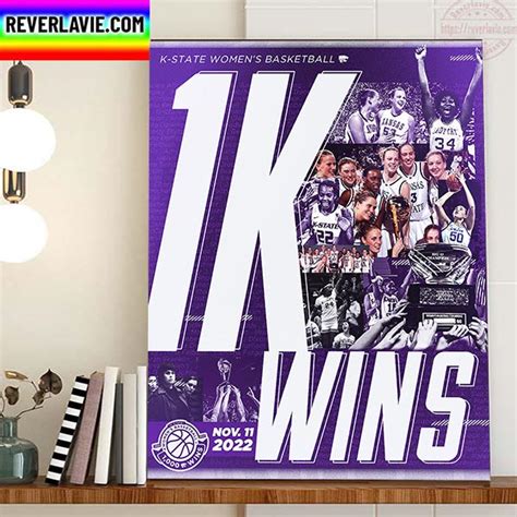 K State Womens Basketball 1K Wins Home Decor Poster Canvas - REVER LAVIE