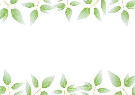 Green leaves frame clipart. Free download transparent .PNG | Creazilla