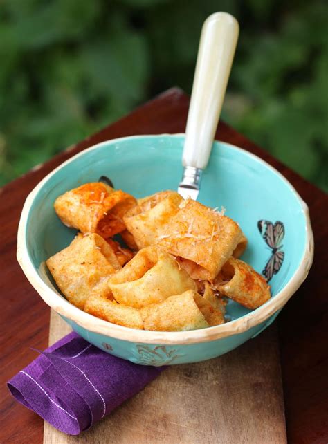 Recipe: Deep Fried Pasta Snacks with Manchego & Paprika | Snacks, Recipes, Fried pasta