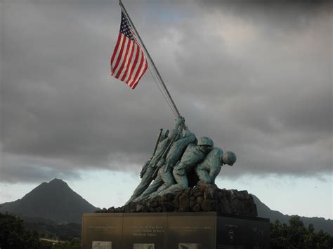 Marine Corps Iwo Jima Statue at MCB Kaneohe Bay HI