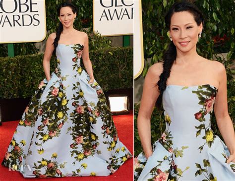 Lucy Liu In Carolina Herrera - 2013 Golden Globe Awards - Red Carpet ...