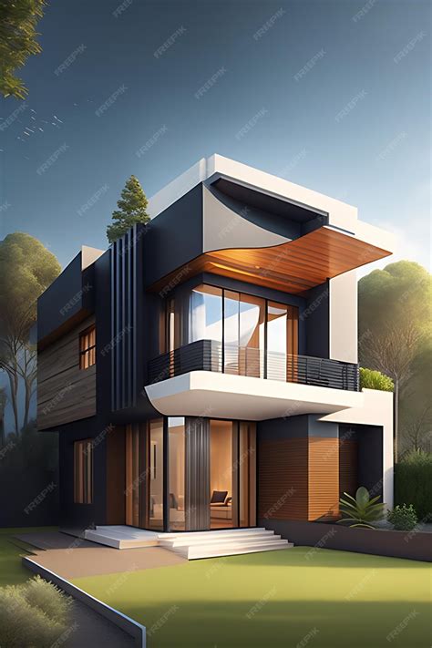 Premium AI Image | Modern House Design Concept Design