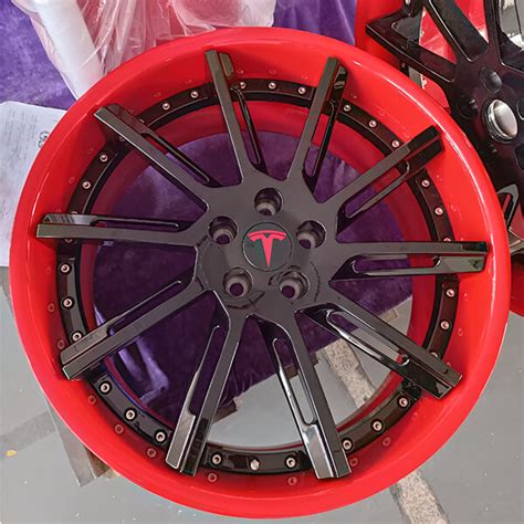 2021 Tesla Model Y Performance Rims Black And Red Wheels Suppliers,2021 ...