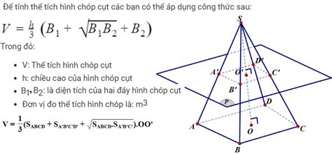 [8+] Công thức tính thể tích khối chóp, hình chóp đều, hình chóp cụt - ToanHoc.org