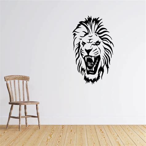 Roaring Lion Head Decal - 36 Inches - Walmart.com - Walmart.com