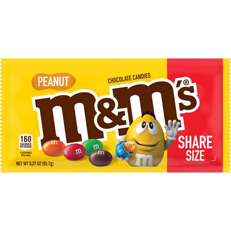 M&M'S Peanut Milk Chocolate Summer Candy Share Size - 3.27oz - Walmart ...