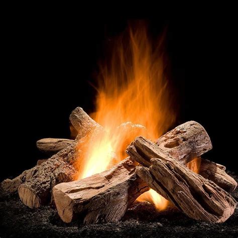 Hargrove 20-Inch Wilderness Split Fire Pit Logs (Logs Only - Burner Not Included) : Gas Log Guys