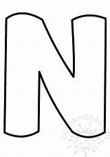 Bubble Letter N  Coloring Page sketch template