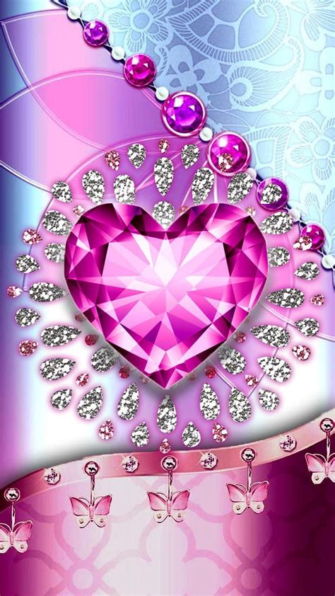 Whats more luxury than a art in diamonds? Pink diamond heart . Pink glitter , Pink diamond ...