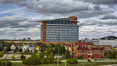 MotorCity Casino Hotel in Detroit, Michigan Aerial Stock Photo DXP002_190_0001 | Axiom Images