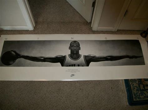 VINTAGE MICHAEL JORDAN NIKE - WINGS POSTER 76" X 24" | #1998995127