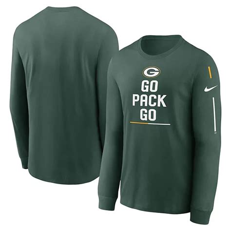 Men's Nike Green Green Bay Packers Team Slogan Long Sleeve T-Shirt