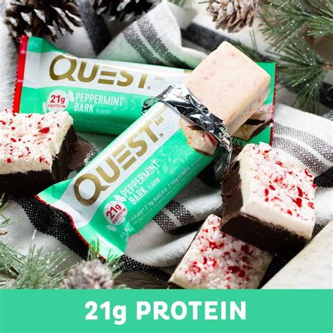 Quest Nutrition Protein Bar, Peppermint Bark, 12 Count - 24 Count ...