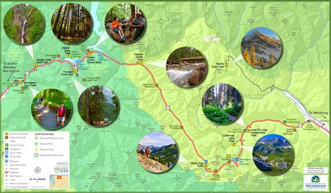 North Cascades highway 20 tourist map - Ontheworldmap.com