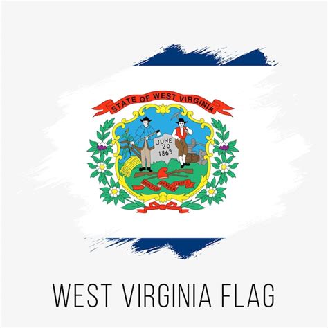 Premium Vector | Usa state west virginia vector flag design template ...