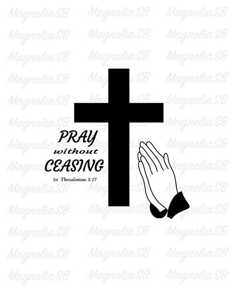 Praying Hands SVG, DXF, Praying Hand Clipart, Cutting, Vector, Cross ...