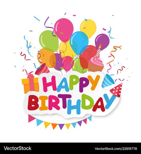 Happy birthday celebration design Royalty Free Vector Image