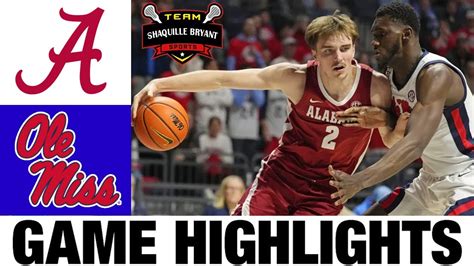 #14 Alabama vs Ole Miss Highlights | NCAA Men's Basketball | 2024 ...