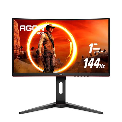 AOC - C24G1, 24 Inch (60.96 Cm) 1920 X 1080 Pixels, Curved Gaming Led Monitor with Vga Port ...