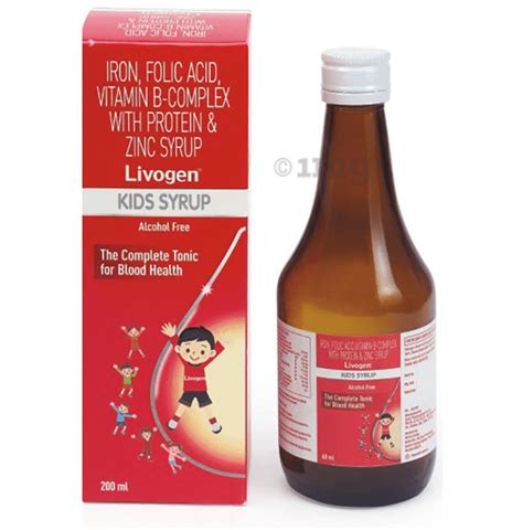 Livogen Kids Syrup Alcohol Free: Buy bottle of 200.0 ml Syrup at best ...