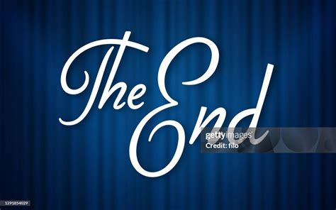 The End Blue Curtain Retro Background High-Res Vector Graphic - Getty Images