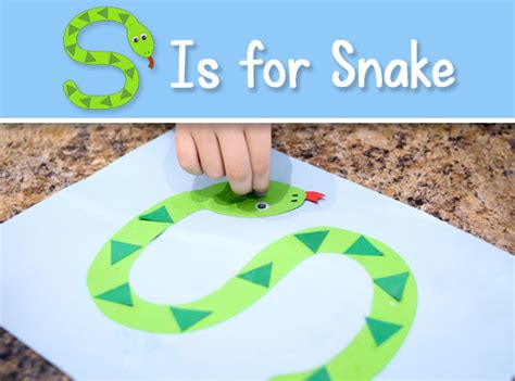 Printable Letter S Craft - S is for Snake (FREE Download)