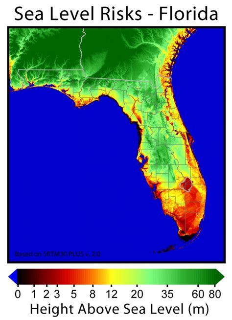 The Threats Are Biggest To - Florida Elevation Map Above Sea Level ...