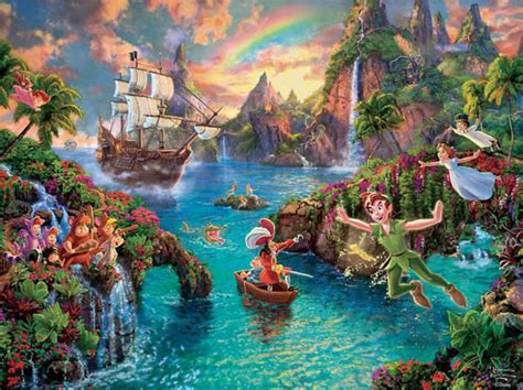 Peter Pan's Neverland Puzzle (Thomas Kinkade Disney Collection) 750 ...