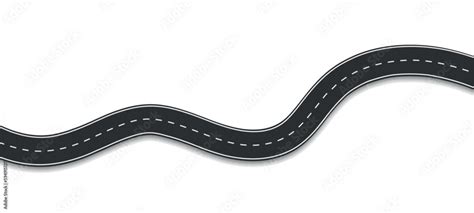 Winding road or highway way. Street map icon. Vector isolated ...