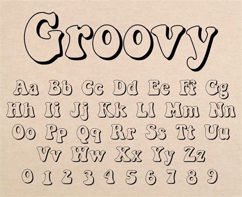 Groovy Font Groovy Retro Font Groovy Script Font Groovy 70s Font Groovy 60s Font Groovy Alphabet ...