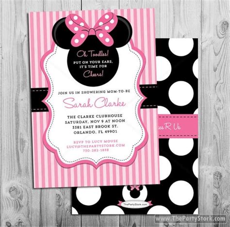 Minnie Mouse Baby Shower Invitations Printable Minnie Mouse | Etsy