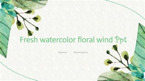 Fresh watercolor floral style PowerPoint templates & Google Slides